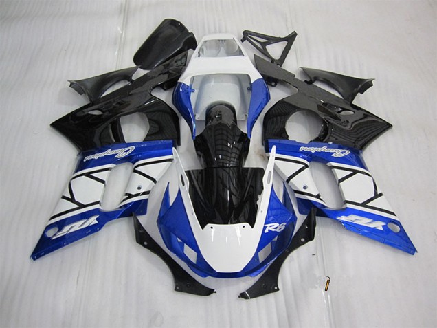 Blu Bianco Nero Carene Moto Yamaha R6 1998-2002 Blu Bianco Nero Carene Moto Yamaha R6 1998-2002