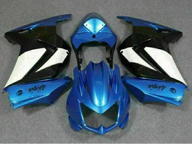 Blu Bianco Nero Ninja ABS Moto Plastica & Carene Kawasaki EX250 2008-2012 Blu Bianco Nero Ninja ABS Moto Plastica & Carene Kawasaki EX250 2008-2012