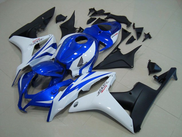 Blu Bianco Nero Opaco Carene Moto Honda CBR 600 RR 2007-2008