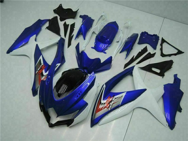 Blu Bianco Plastica Moto Suzuki GSXR 600 / 750 K8 2008-2010 Blu Bianco Plastica Moto Suzuki GSXR 600 / 750 K8 2008-2010