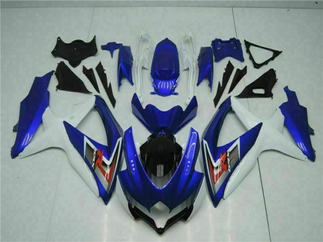 Blu Bianco Plastica Moto Suzuki GSXR 600 / 750 K8 2008-2010 Blu Bianco Plastica Moto Suzuki GSXR 600 / 750 K8 2008-2010