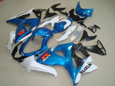 Blu & Bianco Stile OEM Kits Carene Moto & Plastica Moto Suzuki GSXR 1000 K9 2009-2016