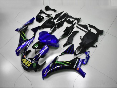 Blu Blu Bianco ENEOS 46 Monster Kit Carenatura Motocicletta Completo ABS Yamaha R1 2015-2019