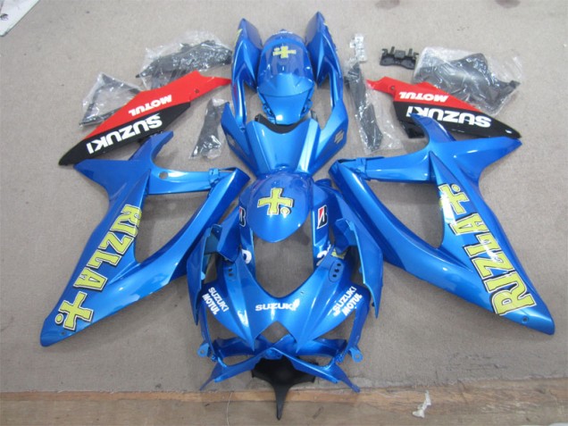 Blu Giallo Rizla Bianco Motul Carene Moto Suzuki GSXR 600 K8 2008-2010 Blu Giallo Rizla Bianco Motul Carene Moto Suzuki GSXR 600 K8 2008-2010
