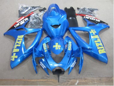 Blu Giallo Rizla Carene Moto Suzuki GSXR 600 K6 2006-2007