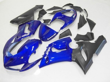 Blu Nero Kit Carene Moto Kawasaki ZX6R 2005-2006