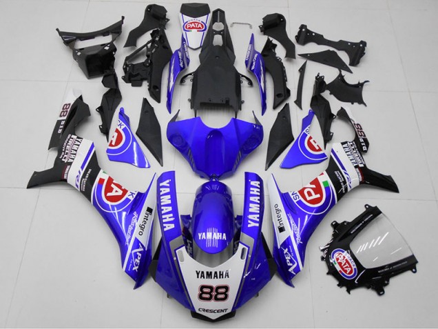 Blu PATA 88 Carene Moto Yamaha R1 2015-2019 Blu PATA 88 Carene Moto Yamaha R1 2015-2019