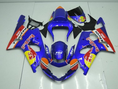 Blu Red Bull Carene Moto Suzuki GSXR 1000 K1 2000-2002