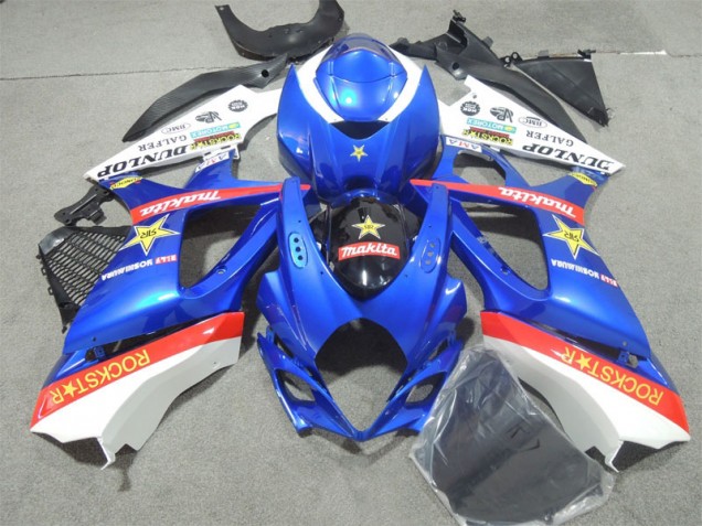 Blu Rockstar Carene Moto Suzuki GSXR 1000 K7 2007-2008 Blu Rockstar Carene Moto Suzuki GSXR 1000 K7 2007-2008