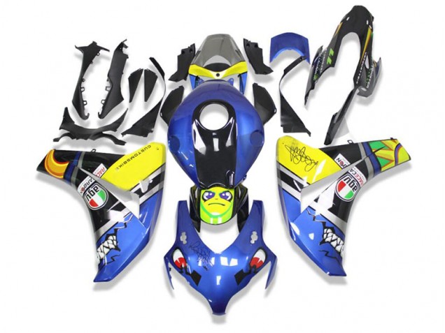 Blu Squalo Carene Moto Honda CBR 1000 RR 2008-2011 Blu Squalo Carene Moto Honda CBR 1000 RR 2008-2011