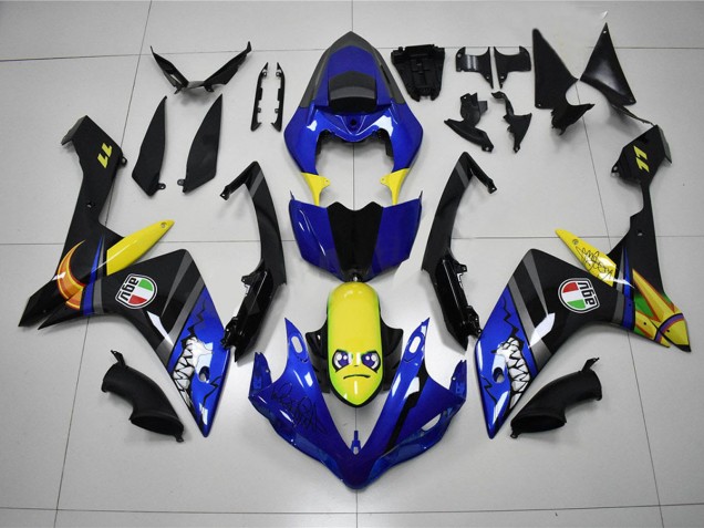 Blu Squalo Carene Moto Yamaha R1 2007-2008