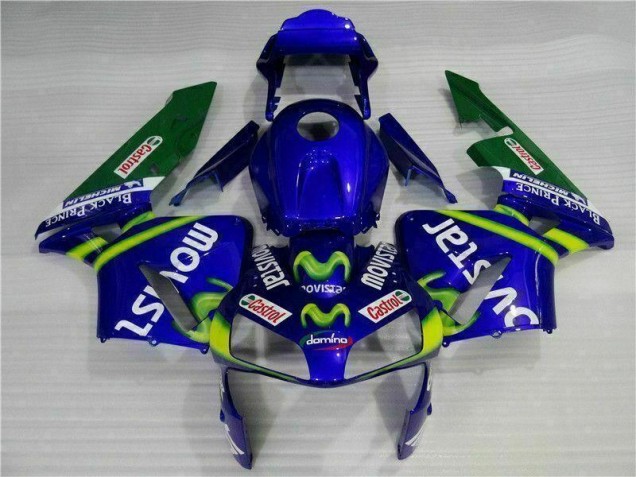 Blu Verde Movistar Castrol Carene Moto Honda CBR 600 RR 2003-2004 Blu Verde Movistar Castrol Carene Moto Honda CBR 600 RR 2003-2004