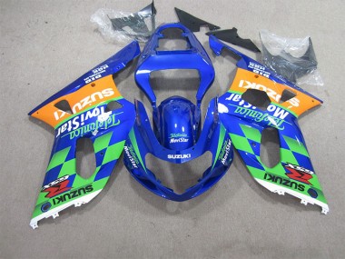 Blu Verde Telefumia Movistar Carene Moto Suzuki GSXR 600 K1 K2 K3 2001-2003
