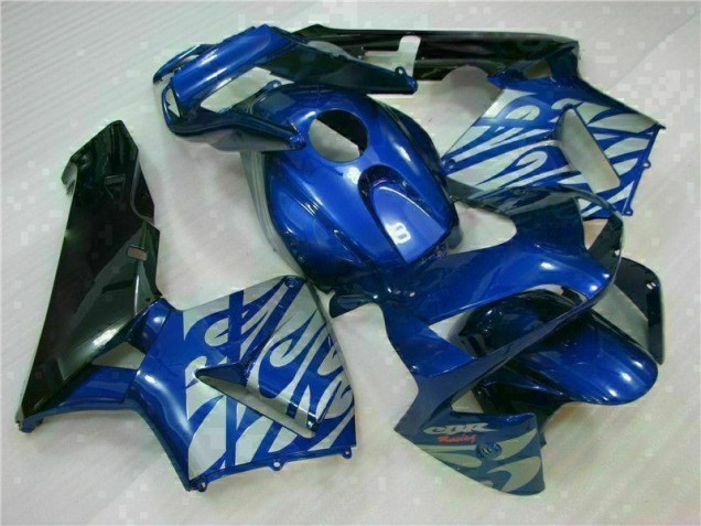 Blu con Argento Fiamma Carene Moto Honda CBR 600 RR 2003-2004 Blu con Argento Fiamma Carene Moto Honda CBR 600 RR 2003-2004