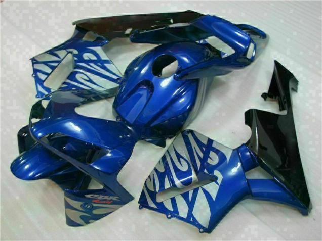 Blu con Argento Fiamma Carene Moto Honda CBR 600 RR 2003-2004 Blu con Argento Fiamma Carene Moto Honda CBR 600 RR 2003-2004