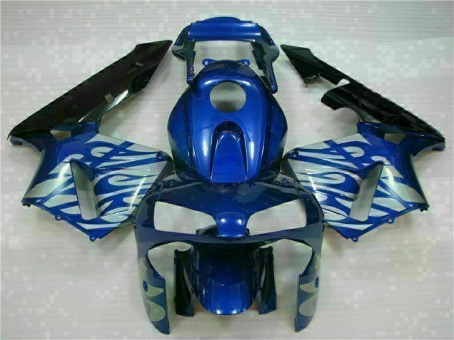 Blu con Argento Fiamma Carene Moto Honda CBR 600 RR 2003-2004 Blu con Argento Fiamma Carene Moto Honda CBR 600 RR 2003-2004