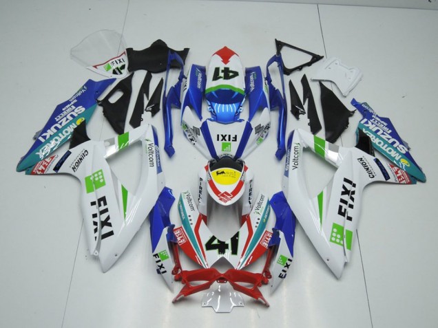 Fixi Blu Carene Moto Suzuki GSXR 1000 K9 2009-2016 Fixi Blu Carene Moto Suzuki GSXR 1000 K9 2009-2016