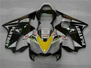 Giallo Argento Nero Playboy Carene Moto Honda CBR 600 F4i 2001-2003