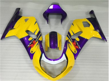 Giallo Kits Carenatura Moto Suzuki GSXR 600 / 750 K1 K2 K3 2001-2003