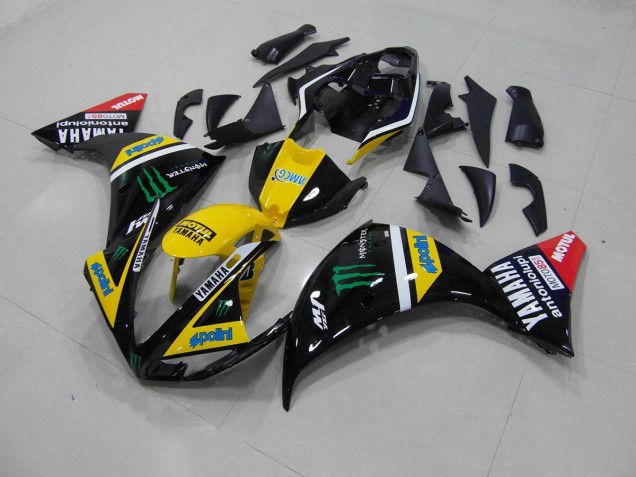 Giallo Nero Monster Carene Moto & Plastica Yamaha R1 2012-2014 Giallo Nero Monster Carene Moto & Plastica Yamaha R1 2012-2014