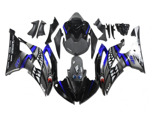 Grigio Blu Squalo Carene Moto Yamaha R6 2008-2016 Grigio Blu Squalo Carene Moto Yamaha R6 2008-2016