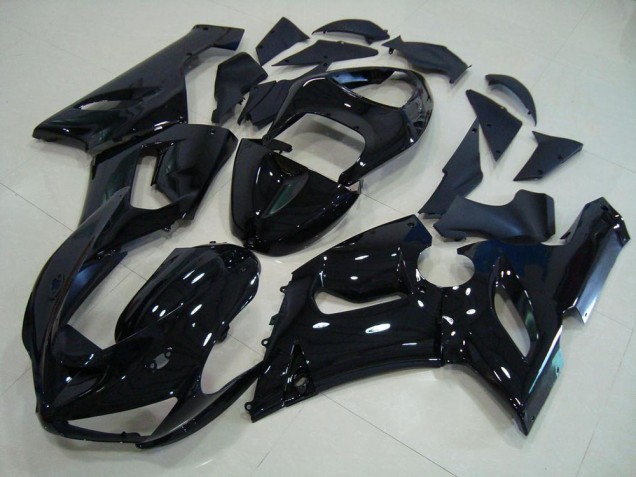 Lucido Nero Kit Carena Moto & Plastica Moto Kawasaki ZX6R 2005-2006 Lucido Nero Kit Carena Moto & Plastica Moto Kawasaki ZX6R 2005-2006