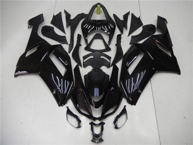 Lucido Nero Kits Carenatura Moto Kawasaki ZX6R 2007-2008 Lucido Nero Kits Carenatura Moto Kawasaki ZX6R 2007-2008