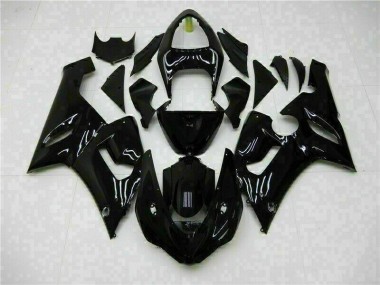 Lucido Nero Kits Carene Moto & Plastica Moto Kawasaki ZX6R 2005-2006