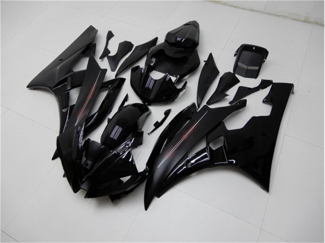 Lucido Nero Opaco Carene Moto Yamaha R6 2006-2007 Lucido Nero Opaco Carene Moto Yamaha R6 2006-2007