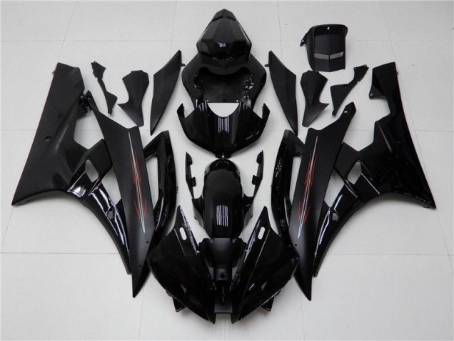Lucido Nero Opaco Carene Moto Yamaha R6 2006-2007 Lucido Nero Opaco Carene Moto Yamaha R6 2006-2007