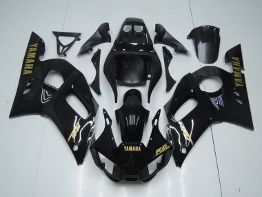 Lucido Nero Oro Adesivo Carene Moto Yamaha R6 1998-2002