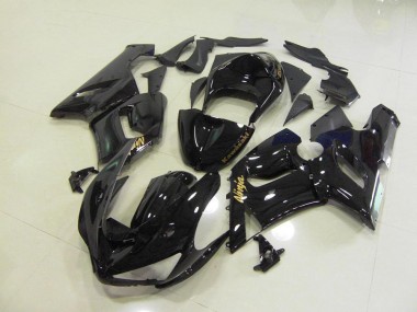Lucido Nero Oro Decalcomanie Carene Moto Kawasaki ZX6R 2005-2006