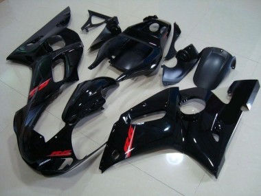 Lucido Nero Rosso Decalcomanie Carene Moto & Plastica Yamaha R6 1998-2002