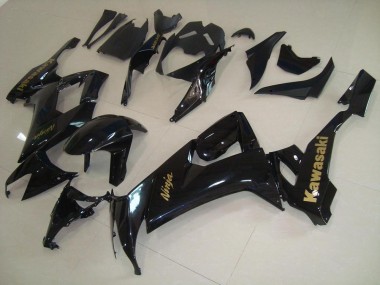 Lucido Nero con Oro Adesivo Carene Moto Kawasaki ZX10R 2008-2010