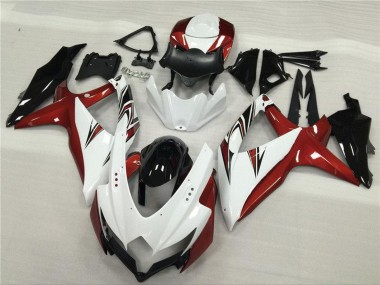 Carene Moto Suzuki GSXR 600/750 2008-2010 - Bianco Rosso Nero Lucido Economici