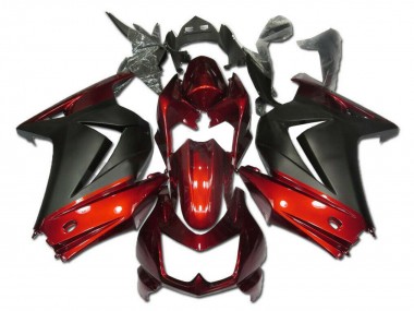 Carene Moto Kawasaki EX250 2008-2012 - Rosso Nero Opaco Economici