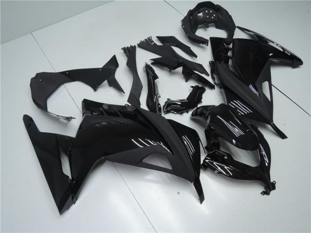 Carene Moto Kawasaki Ninja 300 EX300R 2013-2024 - Nero Lucido Nero Opaco
