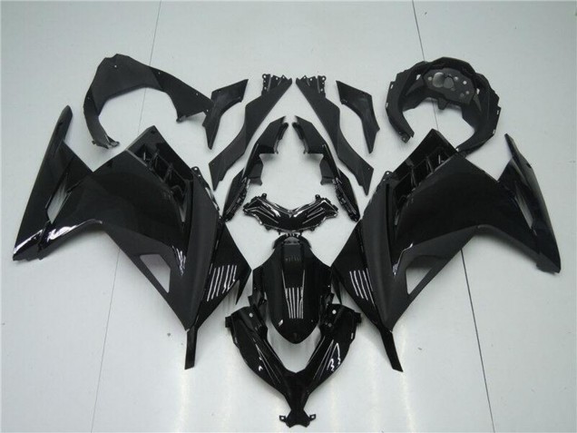 Carene Moto Kawasaki Ninja 300 EX300R 2013-2024 - Nero Lucido Nero Opaco