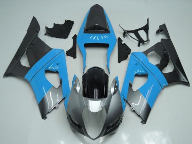 Carena Moto Suzuki GSXR 1000 2003-2004 - Azzurro Chiaro Argento Nero Economici