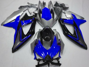Carena Moto Suzuki GSXR 600 / GSXR 750 2008-2010 - Argento Blu Nero Lucido Economici