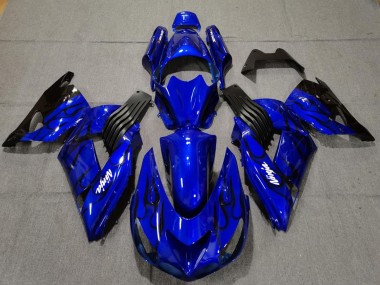 Carena Moto Kawasaki ZX14R 2006-2011 - Blu Nero Fiamma Economici