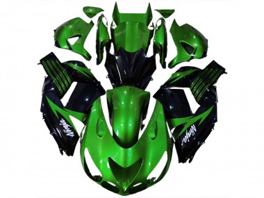 Carena Moto Kawasaki ZX14R 2006-2011 - Verde Nero Lucido Bianco Ninja Economici
