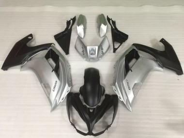 Carena Moto Kawasaki Ninja 650R 2009-2011 - Argento Nero Opaco Economici
