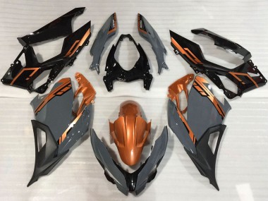 Carena Moto Kawasaki Ninja 400 2018-2024 - Arancia Nardo Grigio Nero Lucido Economici