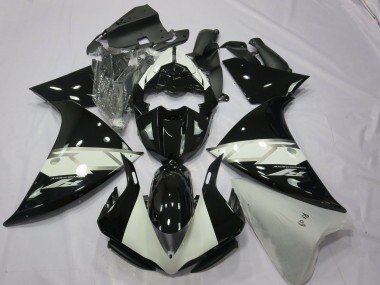 Carena Moto Yamaha R1 2012-2014 - Nero Lucido Bianco Argento Economici