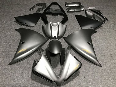 Carena Moto Yamaha R1 2012-2014 - Grigio Opaco Oro Decals Economici