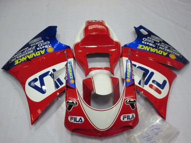 Carena Moto Ducati 748 916 996 998 1993-2005 - Bianco Rosso Blu Fila Economici