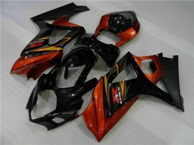 Carene Moto Suzuki GSXR 1000 2007-2008 - Nero Arancia Economici
