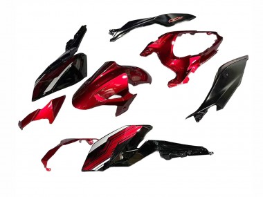 Carena Moto Kawasaki Z400 2018-2024 - Caramella Rosso Nero Lucido Economici