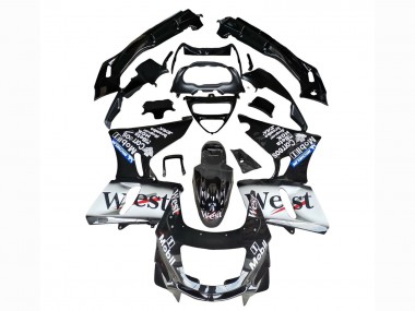 Carena Moto Kawasaki ZZR600 1998-2003 - Nero Lucido Bianco West Economici